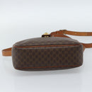 CELINE Macadam Canvas Shoulder Bag PVC Leather Brown Gold Auth ka4839-5