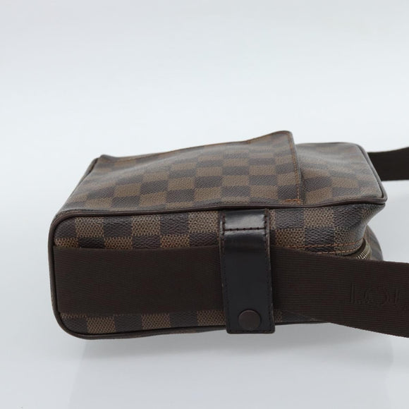 LOUIS VUITTON Damier Ebene Olaf PM Shoulder Bag N41442 LV Auth ka4840