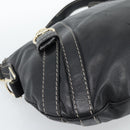 GUCCI Shoulder Bag Leather Black Gold 223937 Auth ka4841V-15