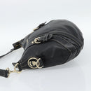GUCCI Shoulder Bag Leather Black Gold 223937 Auth ka4841V-3