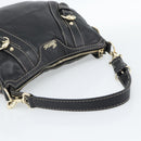 GUCCI Shoulder Bag Leather Black Gold 223937 Auth ka4841V-7