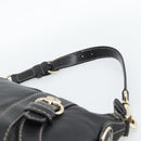 GUCCI Shoulder Bag Leather Black Gold 223937 Auth ka4841V-14