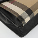 BURBERRY Nova Check Shoulder Bag Canvas Leather Beige Gold Auth ka4843-15