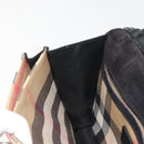 BURBERRY Nova Check Shoulder Bag Canvas Leather Beige Gold Auth ka4843-21