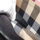 BURBERRY Nova Check Shoulder Bag Canvas Leather Beige Gold Auth ka4843-12