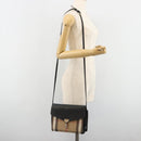 BURBERRY Nova Check Shoulder Bag Canvas Leather Beige Gold Auth ka4843-24