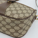 GUCCI GG Supreme Web Sherry Line Bag PVC Beige Gold 001 58 6177 4023 Auth ka4844-10