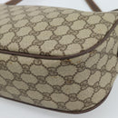 GUCCI GG Supreme Web Sherry Line Bag PVC Beige Gold 001 58 6177 4023 Auth ka4844-12
