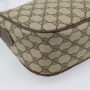 GUCCI GG Supreme Web Sherry Line Bag PVC Beige Gold 001 58 6177 4023 Auth ka4844-13