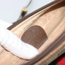 GUCCI GG Supreme Web Sherry Line Bag PVC Beige Gold 001 58 6177 4023 Auth ka4844-22