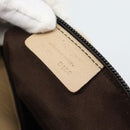 Salvatore Ferragamo Gancini Hand Bag Leather 2way Beige Gold Auth ka4845A-12