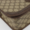 GUCCI GG Supreme Web Sherry Line Bag PVC Beige Gold 001 104 0551 Auth ka4846-11