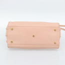 SAINT LAURENT Sac De Jules Hand Bag Leather 2way Pink Gold Auth ka4847V-5