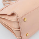 SAINT LAURENT Sac De Jules Hand Bag Leather 2way Pink Gold Auth ka4847V-10
