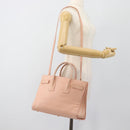 SAINT LAURENT Sac De Jules Hand Bag Leather 2way Pink Gold Auth ka4847V-26