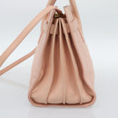 SAINT LAURENT Sac De Jules Hand Bag Leather 2way Pink Gold Auth ka4847V-4