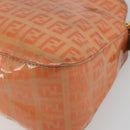 FENDI Zucchino Canvas Mamma Baguette Shoulder Bag Orange Gold Auth ka4849A-9