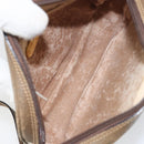 GUCCI GG Plus Supreme Shoulder Bag PVC Beige Gold Auth ka485-17