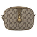 GUCCI GG Plus Supreme Shoulder Bag PVC Beige Gold Auth ka485-2