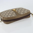 GUCCI GG Plus Supreme Shoulder Bag PVC Beige Gold Auth ka485-6