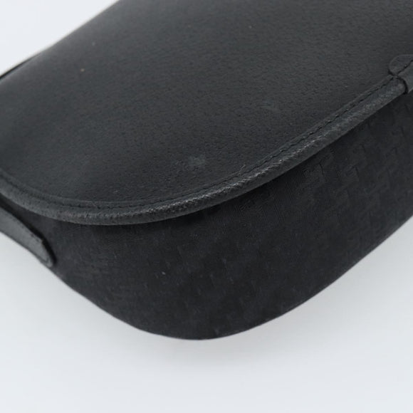 GUCCI Shoulder Bag Canvas Leather Black Gold 007 14 0074 Auth ka4851