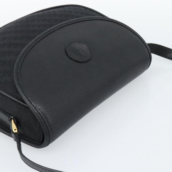GUCCI Shoulder Bag Canvas Leather Black Gold 007 14 0074 Auth ka4851