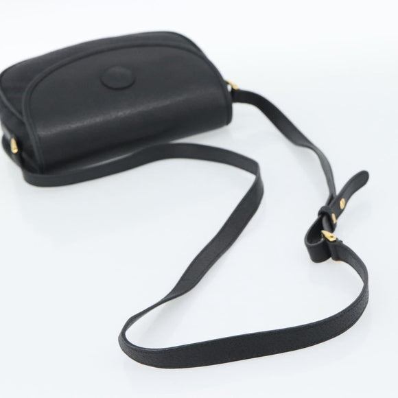 GUCCI Shoulder Bag Canvas Leather Black Gold 007 14 0074 Auth ka4851
