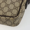 GUCCI GG Supreme Shoulder Bag PVC Beige Silver 12275 Auth ka4852-14