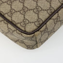 GUCCI GG Supreme Shoulder Bag PVC Beige Silver 12275 Auth ka4852-17
