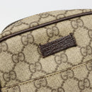 GUCCI GG Supreme Shoulder Bag PVC Beige Silver 12275 Auth ka4852-18