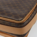 CELINE Macadam Canvas Shoulder Bag PVC Leather Brown Gold Auth ka4853-13