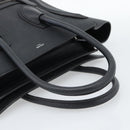 CELINE Luggage Micro Shopper Hand Bag Leather Black Silver Auth ka4855SAM-7