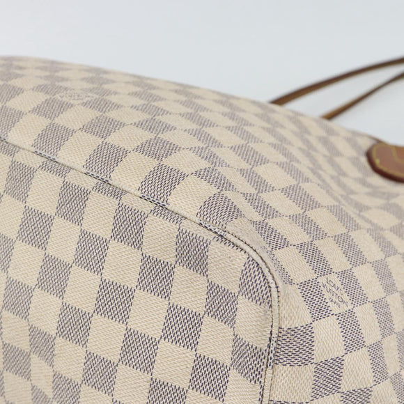 LOUIS VUITTON Damier Azur Neverfull MM Tote Bag N41605 LV Auth ka4858