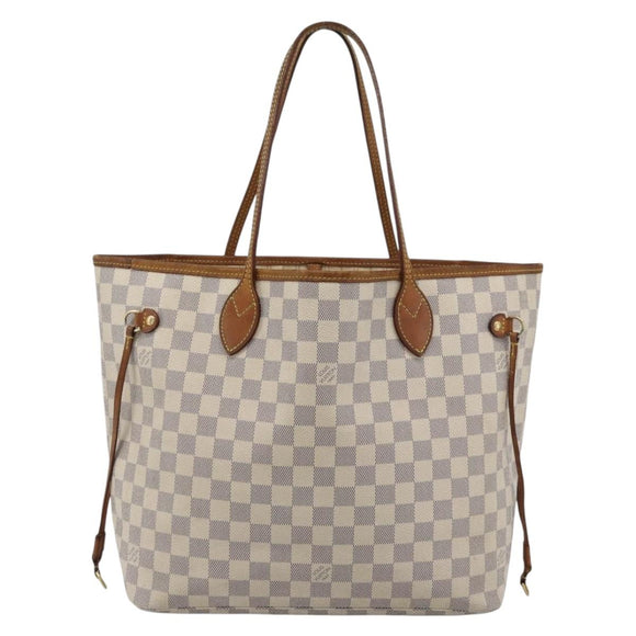 LOUIS VUITTON Damier Azur Neverfull MM Tote Bag N41605 LV Auth ka4858