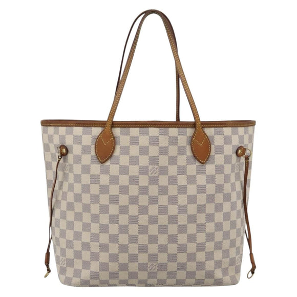 LOUIS VUITTON Damier Azur Neverfull MM Tote Bag N41605 LV Auth ka4858