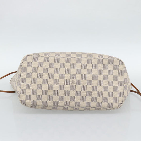 LOUIS VUITTON Damier Azur Neverfull MM Tote Bag N41605 LV Auth ka4858