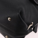 Salvatore Ferragamo Gancini Hand Bag Leather 2way Black Silver Auth ka4860A-16