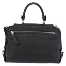 Salvatore Ferragamo Gancini Hand Bag Leather 2way Black Silver Auth ka4860A-2