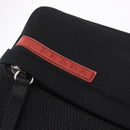 PRADA Sports Line Shoulder Bag Cotton Black Silver Auth ka4861-10