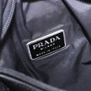 PRADA Sports Line Shoulder Bag Cotton Black Silver Auth ka4861-18
