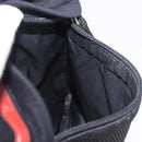 PRADA Sports Line Shoulder Bag Cotton Black Silver Auth ka4861-19