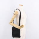 PRADA Sports Line Shoulder Bag Cotton Black Silver Auth ka4861-22