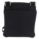 PRADA Sports Line Shoulder Bag Cotton Black Silver Auth ka4861-2