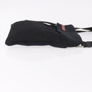 PRADA Sports Line Shoulder Bag Cotton Black Silver Auth ka4861-3