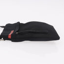 PRADA Sports Line Shoulder Bag Cotton Black Silver Auth ka4861-4