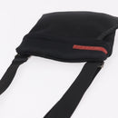 PRADA Sports Line Shoulder Bag Cotton Black Silver Auth ka4861-6