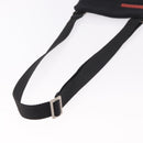 PRADA Sports Line Shoulder Bag Cotton Black Silver Auth ka4861-7