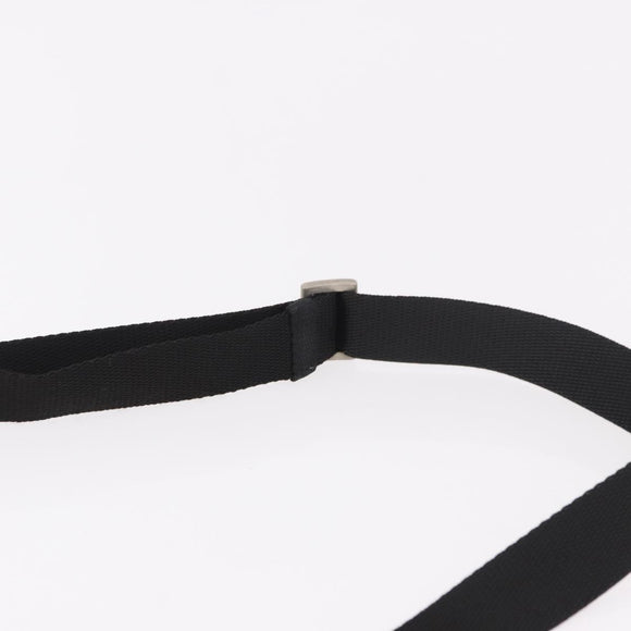 PRADA Sports Line Shoulder Bag Cotton Black Silver Auth ka4861