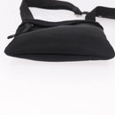 PRADA Sports Line Shoulder Bag Cotton Black Silver Auth ka4861-5