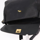 MCM Hand Bag Leather 2way Black Gold Auth ka4862-19